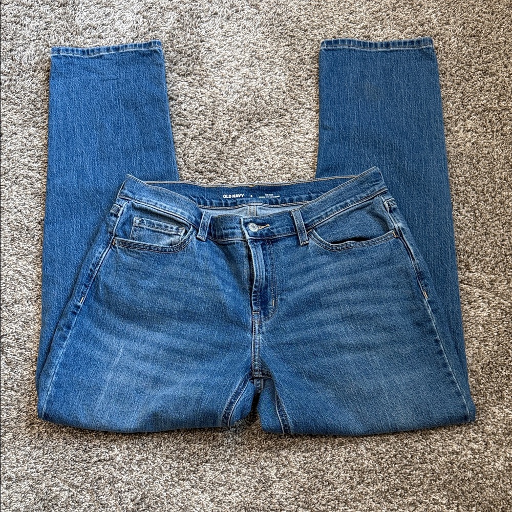 Old Navy Women's Straight Leg Blue Jeans